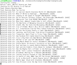 Example: Script performaing rss cleanup